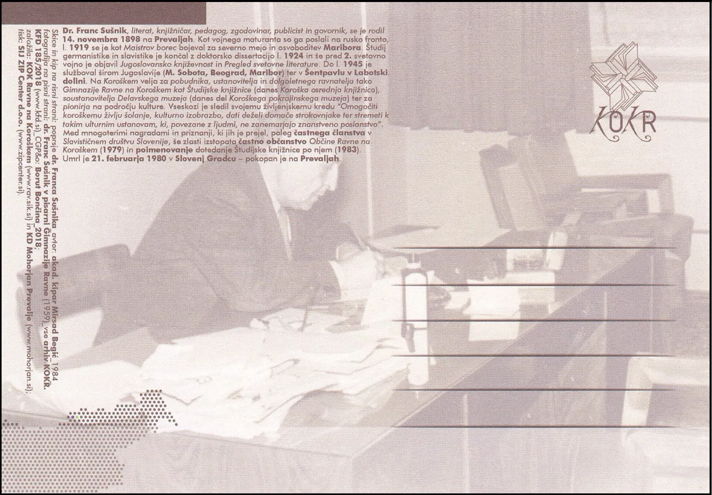 120. OBLETNICA ROJSTVA HUMANISTA DR. FRANC SUŠNIK